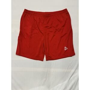 Mens Athletic Shorts 2XL Red Performance Gym Training Activewear